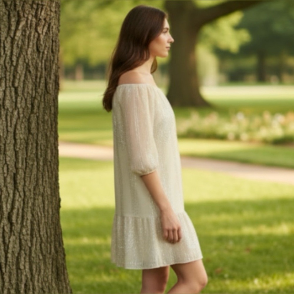 Caroline K Beaded Sands Sequin Swing Dress by Anthropologie - Picture 3 of 13
